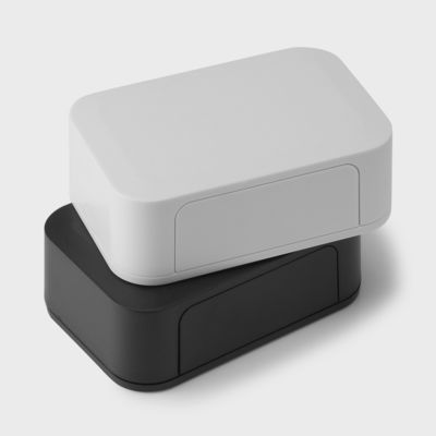 100*67*35mm Black and White IoT Small Plastic Case For WIFI Router Enclosure With Baffle